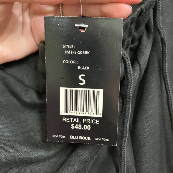 Blu Rock New York Men's Small Black Draw String Waistband Pocket Athletic Shorts - Picture 2 of 9